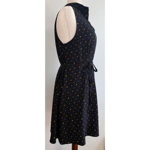 Modcloth Polka Dot Dress Black Women's Size 1X Pockets Sleeveless Retro Chic